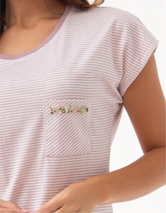 Piżama Luna 323 kr/r M-2XL damska beżowy M