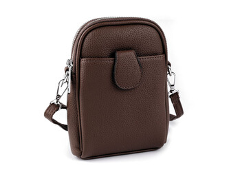 Dámská / dívčí kabelka crossbody s popruhem 14x19 cm - 1 ks - 18 hnědá