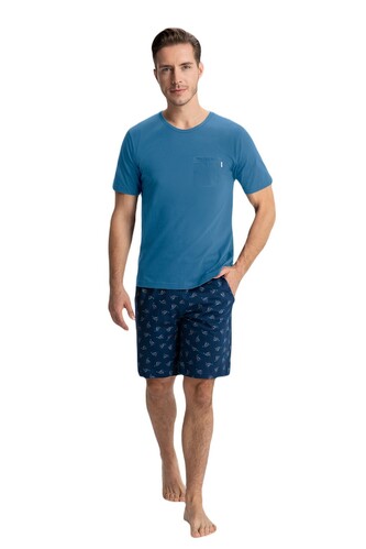 Piżama Luna 807 kr/r M-2XL męska turkusowy L