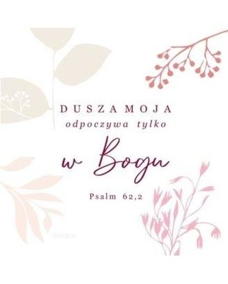 Podstawka korkowa - Dusza moja odpoczywa kwiaty
