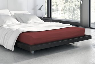 PRZEŚCIERADŁO VANILLE 180X200+25 FROTTE GUMKA BORDO
