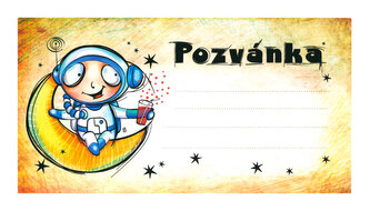 Pozvánka na oslavu - Kosmonaut 10 ks