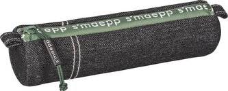 Brunnen pouzdro na tužky - černá džínovina s nápisem