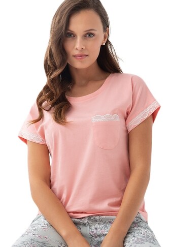 Piżama Luna 342 kr/r M-2XL damska koralowy L