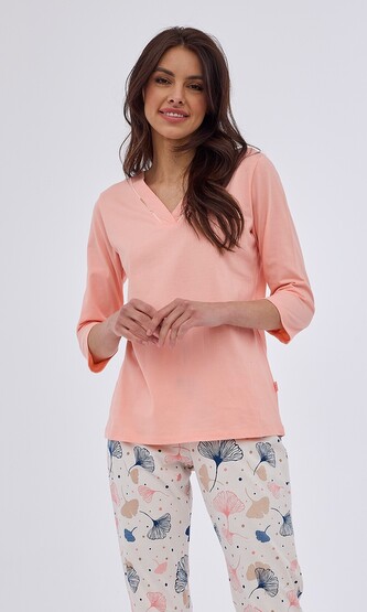 Piżama Cornette 389/389 Nina 3/4 M-2XL damska różowy XXL