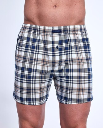 Bokserki Cornette Comfort 002/319 S-2XL granatowy-kratka S