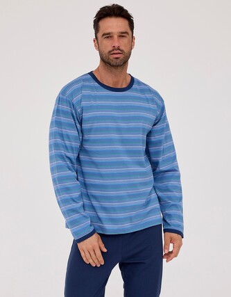 Piżama Cornette Various 138/52 dł/r M-2XL męska niebieski-granatowy XL