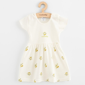 Kojenecké šaty z organické bavlny s krátkým rukávem New Baby Olivy - velikost 56 (0-3m)