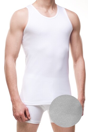 Koszulka Cornette Authentic 213 M-3XL szary melanż XXL