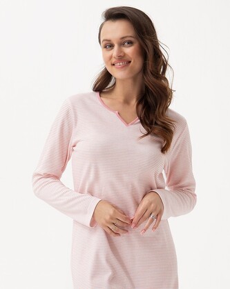 Koszula Luna 295 dł/r M-2XL Z24/25 damska różowy XL