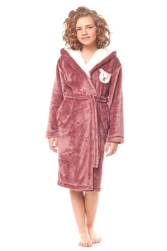 Szlafrok L&L 2152 Ted 158-164 dziecięcy sucha róża 158-164