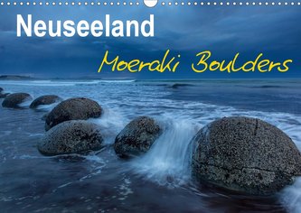 Neuseeland - Moeraki Boulders (Wandkalender 2021 DIN A3 quer)
