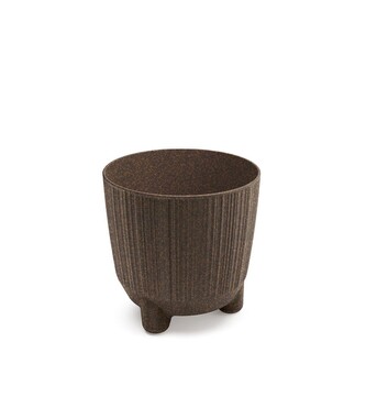 Květináč RYFOS N ECO WOOD kávový odstín matný, varianta 12,6 cm