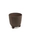 Květináč RYFOS N ECO WOOD kávový odstín matný, varianta 12,6 cm