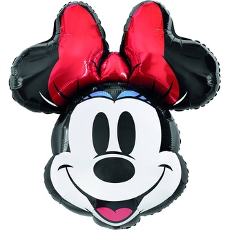Foliový balonek Minnie s červenou mašlí 62 x 67 cm