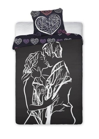 POŚCIEL KPL. AMORE 001 160X200+70X80 BAW.