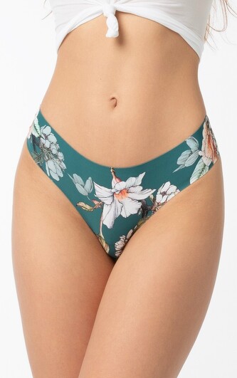 Figi Julimex Simple Tea Rose Brasil S-XL zielony butelkowy-kwiaty M