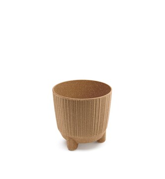 Květináč RYFOS N ECO WOOD hnědý matný, varianta 12,6 cm