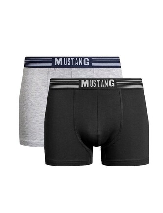 Bokserki Mustang 4046-1051 Retro A'2 M-2XL grey melange-black XXL