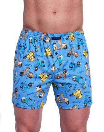 Bokserki Cornette Classic 011/172 3XL-5XL niebieski 4XL