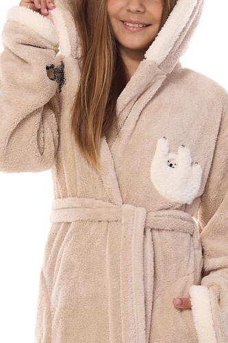 Szlafrok L&L 2433 LE 134-140 dziecięcy angora 134-140/68/78