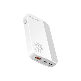 Mobile Origin 65W GaN III Slim Charger nabíječka 2x USB-C, 1x USB-A bílá