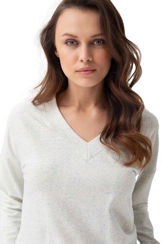 Piżama Luna 333 dł/r S-2XL Z24/25 damska kremowy-turkusowy XL