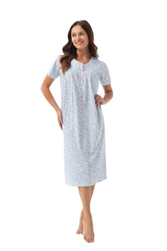 Koszula Luna 082 kr/r M-2XL W25 damska niebieski XXL