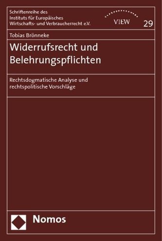 Widerrufsrecht und Belehrungspflichten