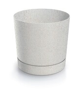 Květináč TUBOS P ECO WOOD bílý matný, varianta 14,7 cm