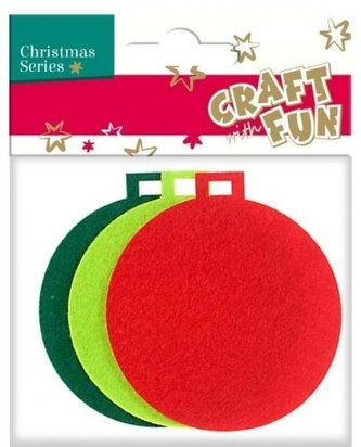 Ozdoba dekoracyjna filc bombka 3el