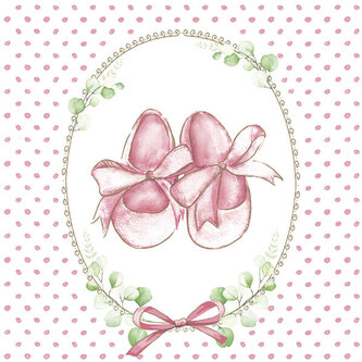 Ubrousky MAKI L (20ks) Baby Slippers Pink