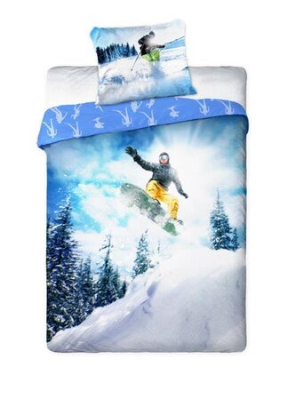 POŚCIEL KPL. SPORTIVO 003 SNOWBOARD 160X200+70X80 BAW.MŁ.