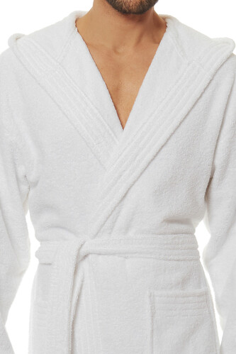 Pánský župan s kapucí L&L bílý (2104) XL