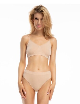 Biustonosz top Julimex Bamboo Bralette S-2XL beżowy XXL