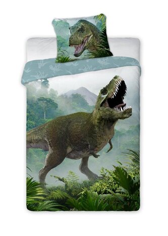 POŚCIEL KPL.160X200+70X80 BAW.T-REX 002 ZIELONY MŁ.