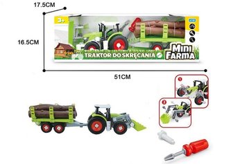 Mini Farma Traktor z przyczepą do skręcania