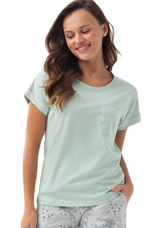 Piżama Luna 342 kr/r M-2XL damska zielony XXL