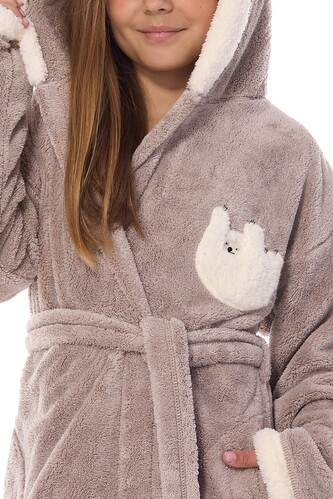 Szlafrok L&L 2433 LE 158-164 dziecięcy opal 158-164/80/90