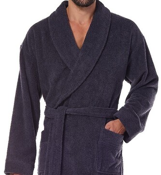 Szlafrok L&L 2450 3XL męski frota antracyt 3XL-188/130/124