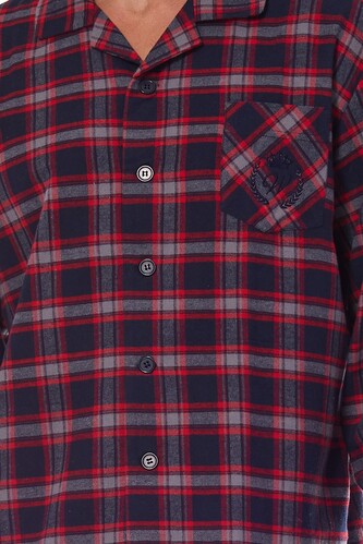 Piżama L&L 2471 Ben dł/r M-3XL męska rozpinana granatowy L