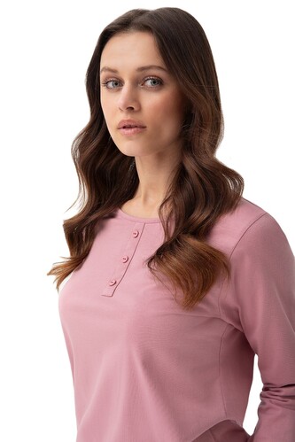 Piżama Luna 334 dł/r S-2XL damska różowy L