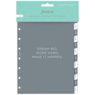 Filofax, Rozřazovače pro notebook Minimal, A5, měsíční