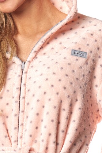 Szlafrok L&L 9156 ZPPR długi damski S-2XL morelowy L-170/102/110