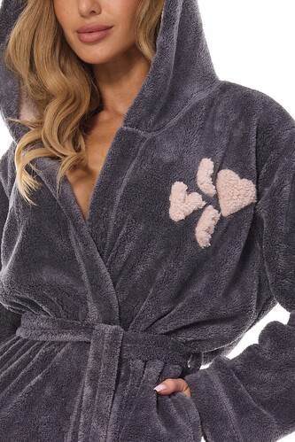 Szlafrok L&L 2410 LV długi S-XL damski onyx M-164/98/106