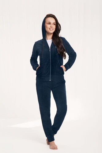 Dres Luna 309 Velour M-2XL damski indygo M