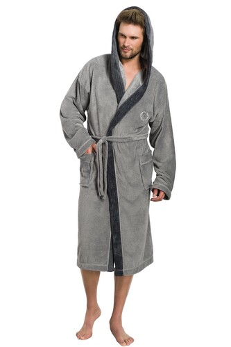 Szlafrok L&L George 3XL męski szary 3XL-188/130/124