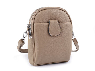Dámská / dívčí kabelka crossbody s popruhem 14x19 cm - 1 ks - 15 béžová