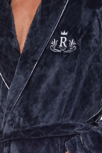 Szlafrok L&L 2453 Ready M-2XL męski grafitowy M-170/112/112