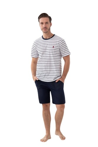 Piżama Luna 808 kr/r M-2XL męska granatowy L